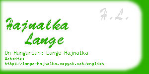 hajnalka lange business card